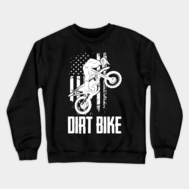 Motocross Bike Motorcycle Dirt Bike Pride Crewneck Sweatshirt by Little Treasures